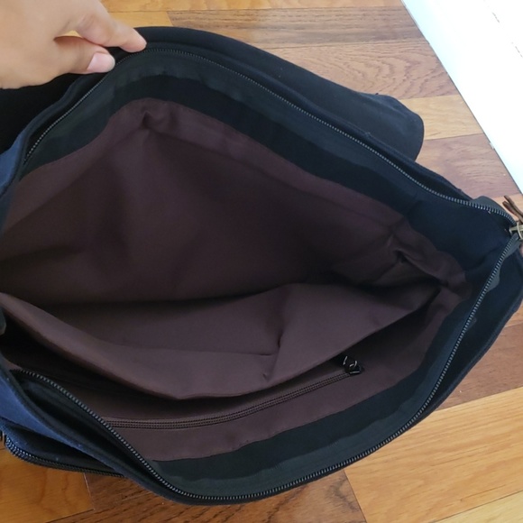 Canvas genuine leather laptop bag with sleeves NEW - Picture 4 of 8